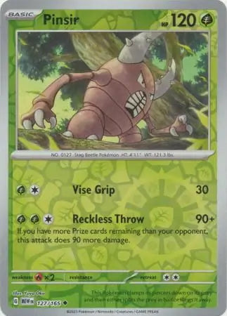 151 Set Pinsir #127/165 reverse holo