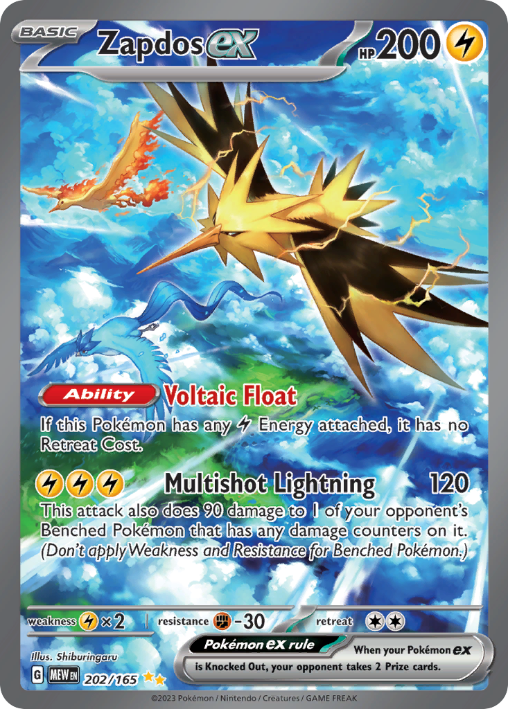 151 Set Zapdos EX #202/165