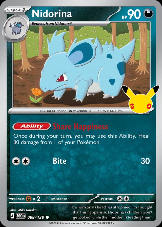 30th Celebration Nidorina #088/128