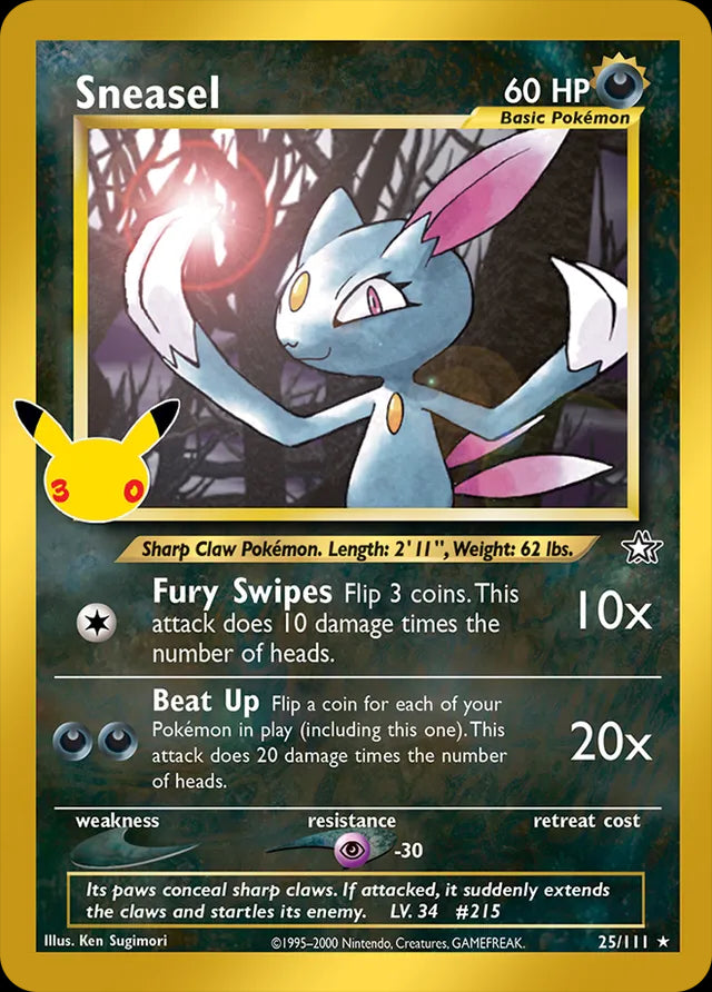 30th Celebration Sneasel #25/111