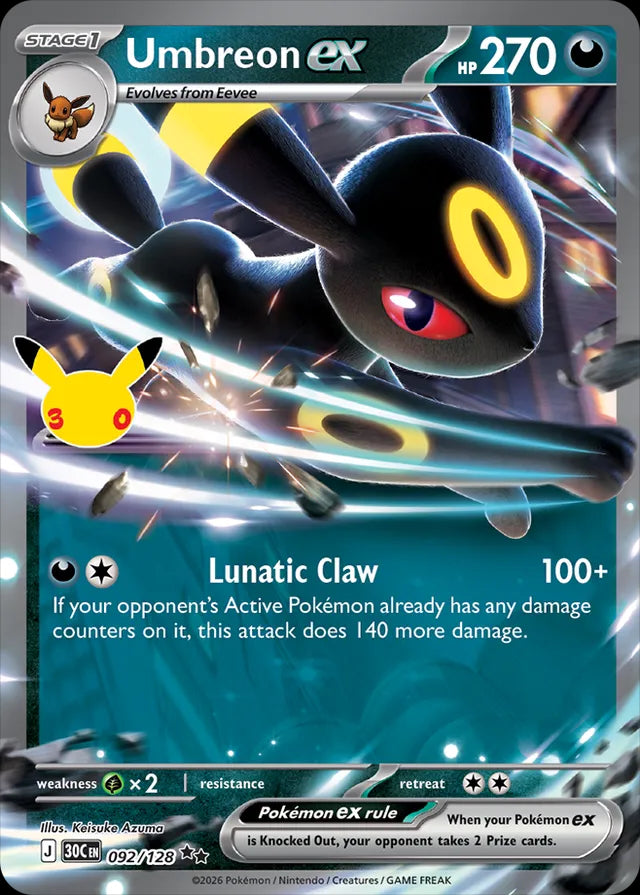 30th Celebration Umbreon ex #092/128