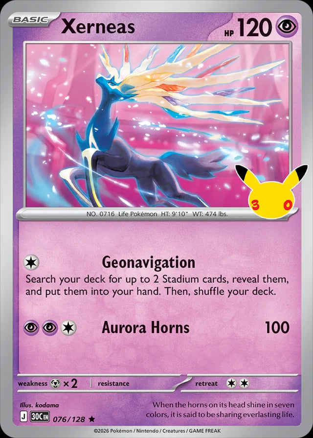 30th Celebration Xerneas #076/128
