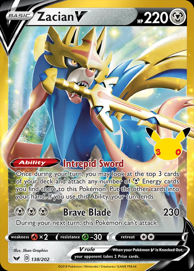 30th Celebration Zacian V #138/202