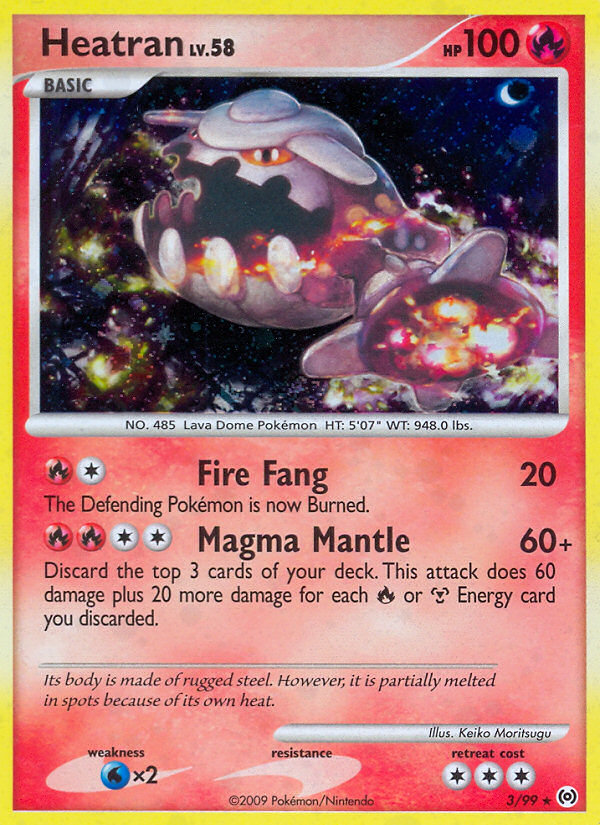 Arceus Set Holo Heatran #3/99