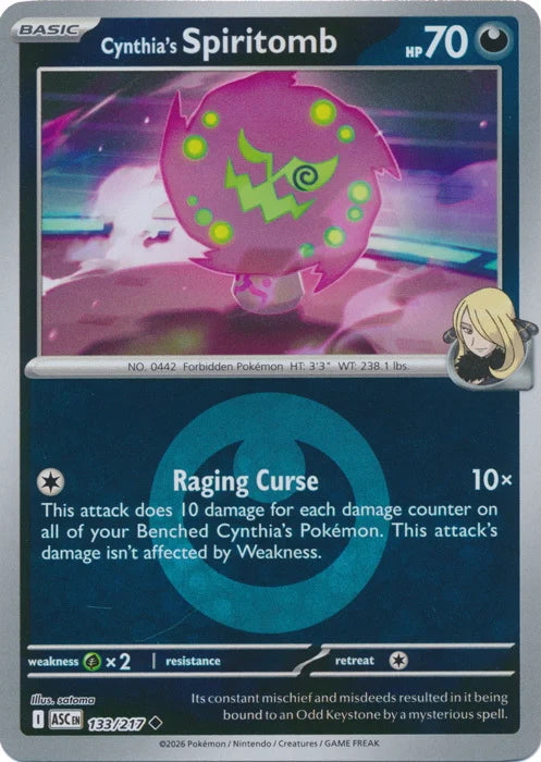 Ascended Heroes Cynthia’s Spiritomb #133/217 Reverse Holo