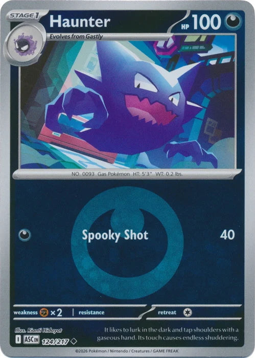 Ascended Heroes Haunter #124/217 Reverse Holo
