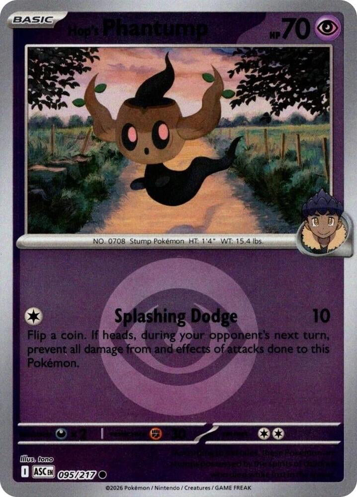 Ascended Heroes Hop’s Phantump #095/217 Reverse Holo
