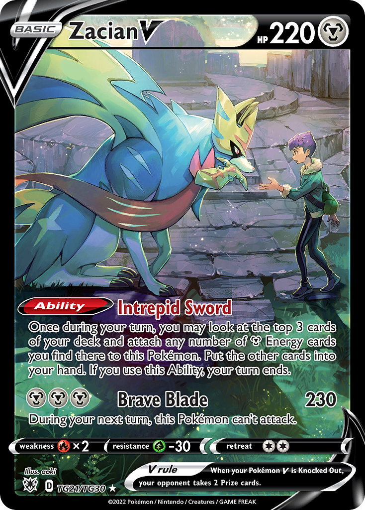Astral Radiance Trainer Gallery Zacian V #TG21/30