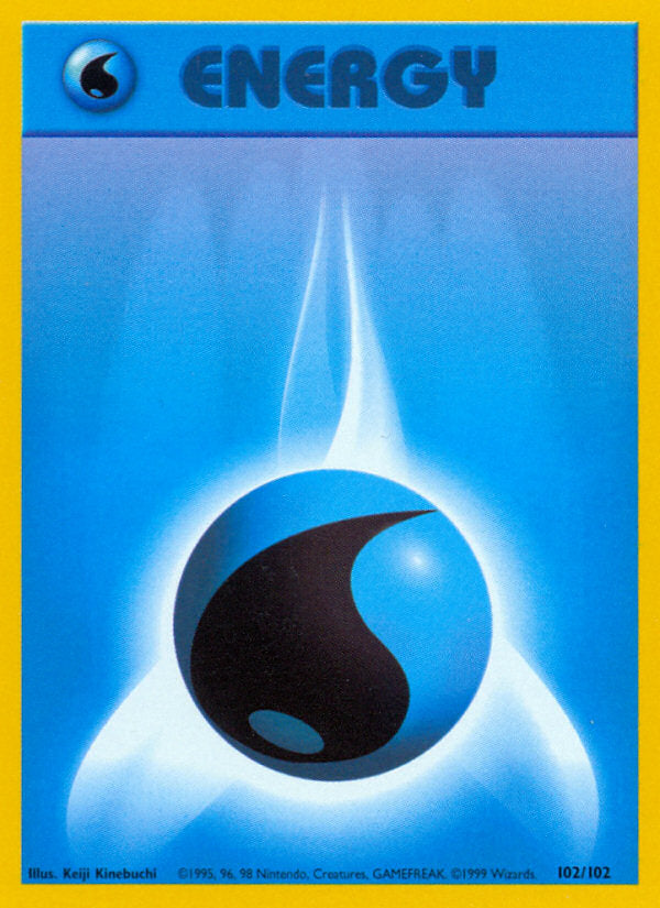 Base set Water Energy #102/102 unlimited