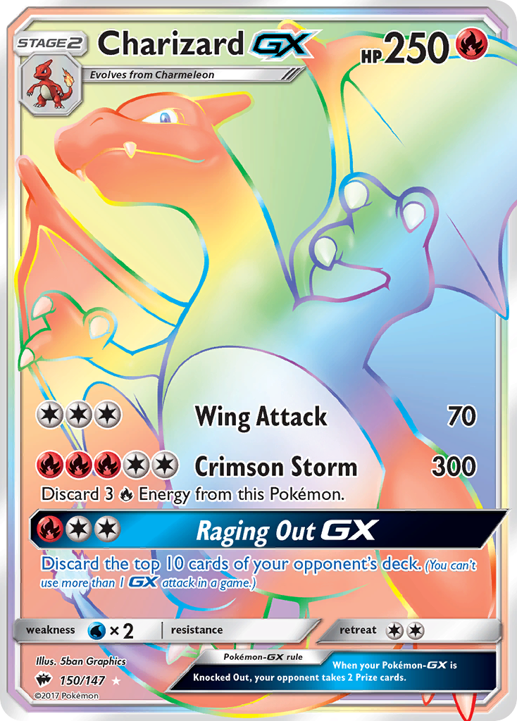 Burning Shadows Charizard GX #150/147