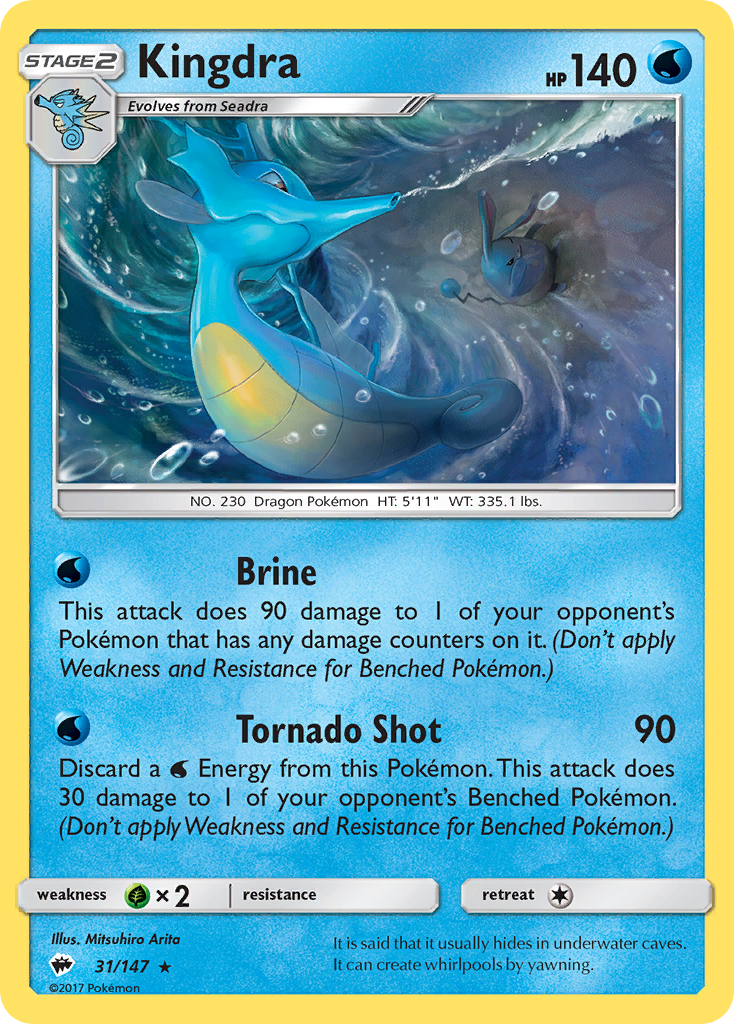 Burning Shadows Non - Holo Kingdra #31/147