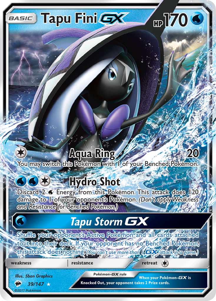 Burning Shadows Tapu Fini GX #39/147