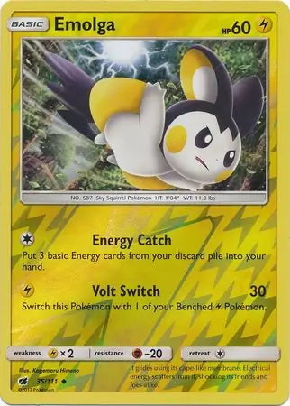 Crimson Invasion Emolga #35/111 reverse holo