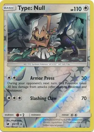 Crimson Invasion Type: Null #89/111 reverse holo