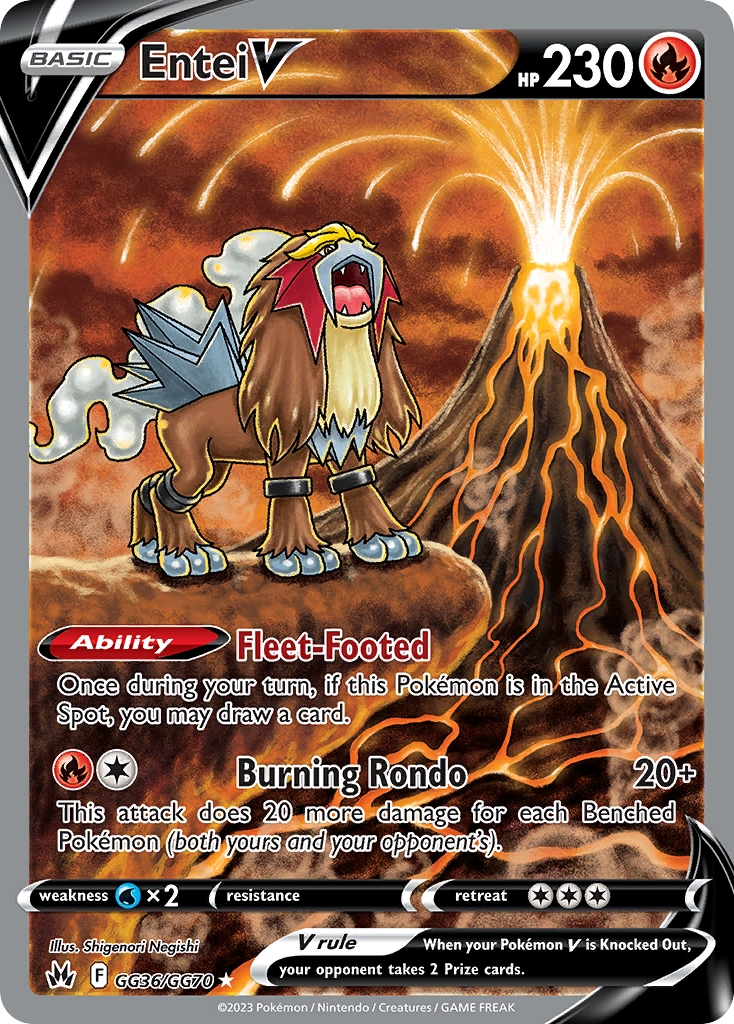 Crown Zenith Galarian Gallery Entei V #GG36/70