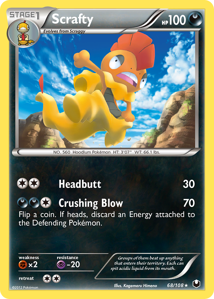 Dark Explorers Scrafty #68/108
