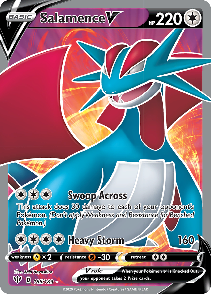 Darkness Ablaze Salamence V #185/189