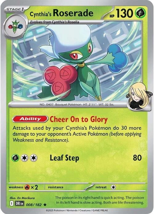 Destined Rivals Cynthia's Holo Roserade #8/182
