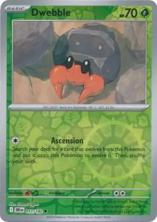 Destined Rivals Dwebble #11/182 reverse holo