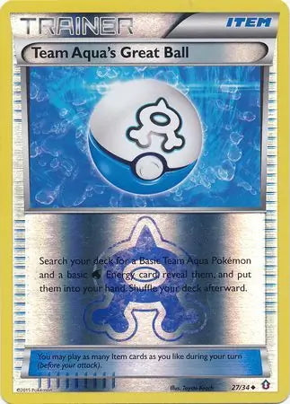 Double Crisis Team Aqua's Great Ball #27/34 reverse holo