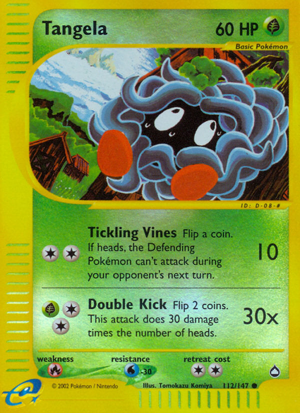 E-Series Aquapolis Tangela #112/147 reverse holo