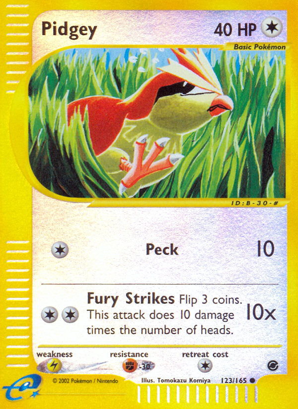 E-Series Expedition Pidgey #123/165 reverse holo