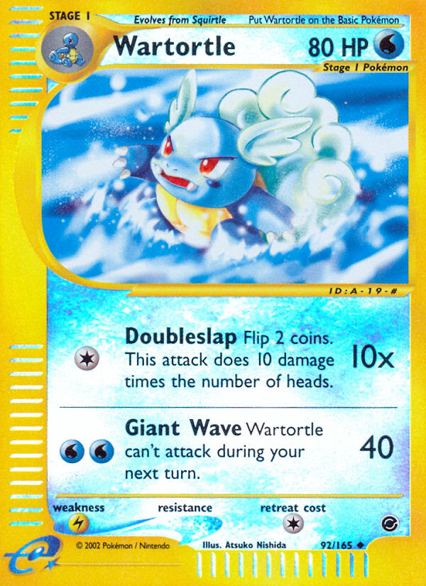 E-Series Expedition Wartortle #92/165 reverse holo