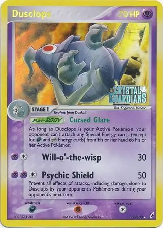 EX Crystal Guardians Dusclops #17/100 reverse holo