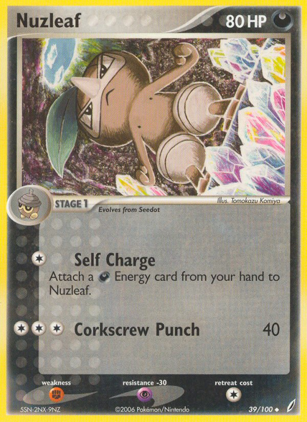 EX Crystal Guardians Nuzleaf #39/100
