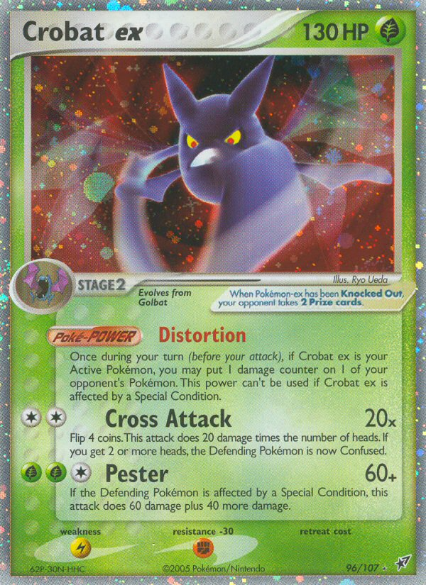 EX Deoxys Holo Crobat ex #96/107