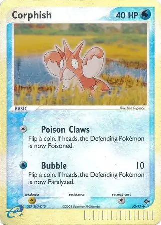 EX Dragon Corphish #52/97 reverse holo