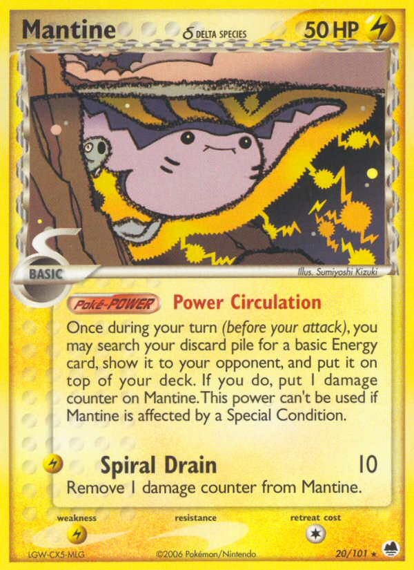 EX Dragon Frontiers Mantine #20/101
