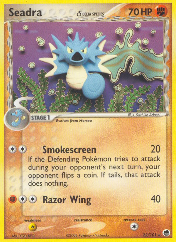 EX Dragon Frontiers Seadra #22/101
