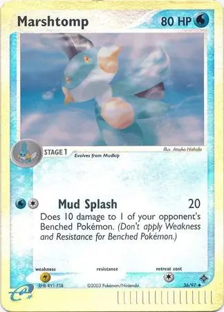 EX Dragon Marshtomp #36/97 reverse holo
