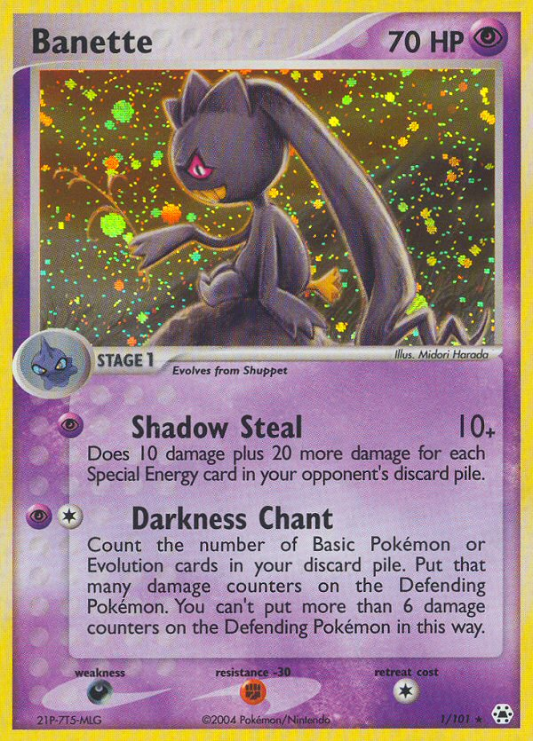 EX Hidden Legends Holo Banette #1/101