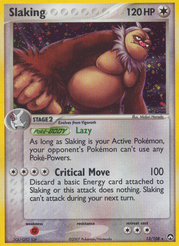 EX Power Keepers Holo Slaking #13/108