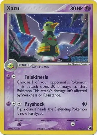 EX Unseen Forces Xatu #49/115 reverse holo