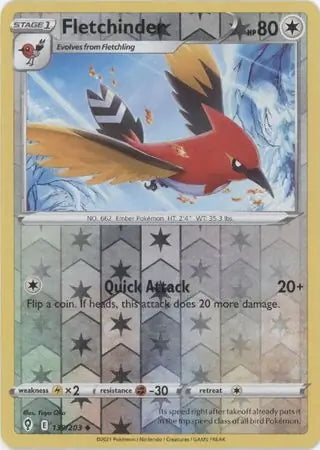 Evolving Skies Fletchinder #139/203 reverse holo