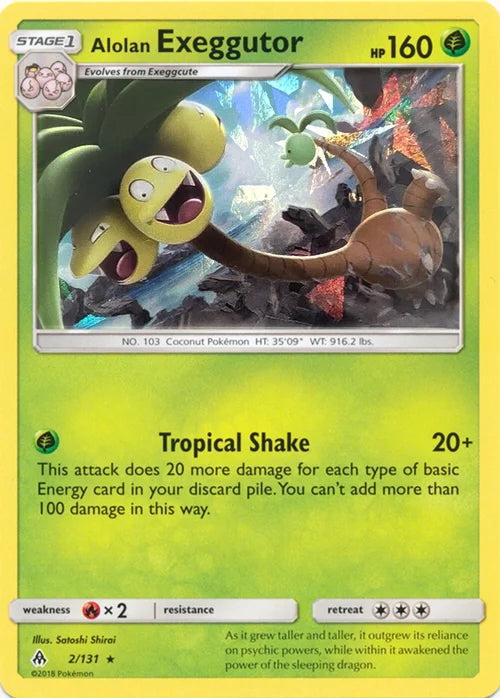 Forbidden Light Alolan Exeggutor #2/131 Cracked Ice Holo