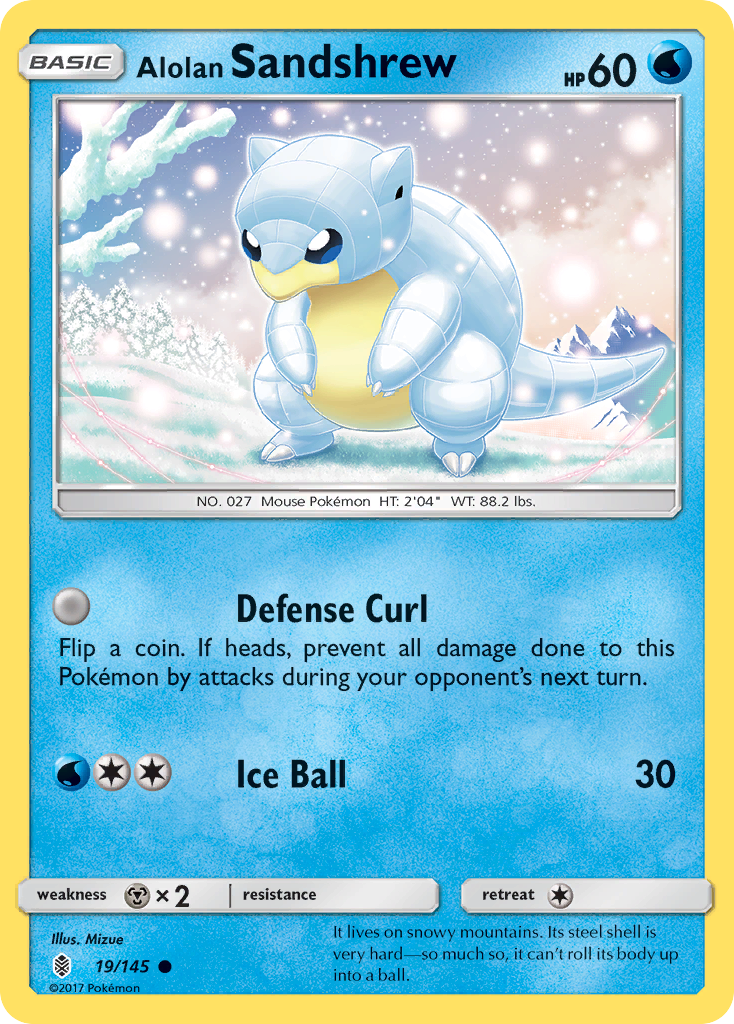 Guardians Rising Alolan Sandshrew #19/145