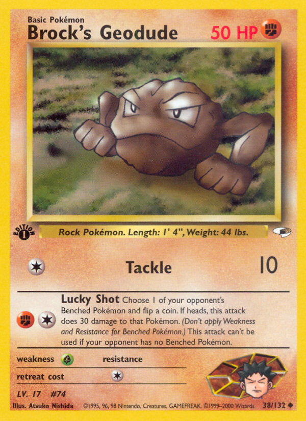 Gym Heroes Brock's Geodude #38/132 first edition