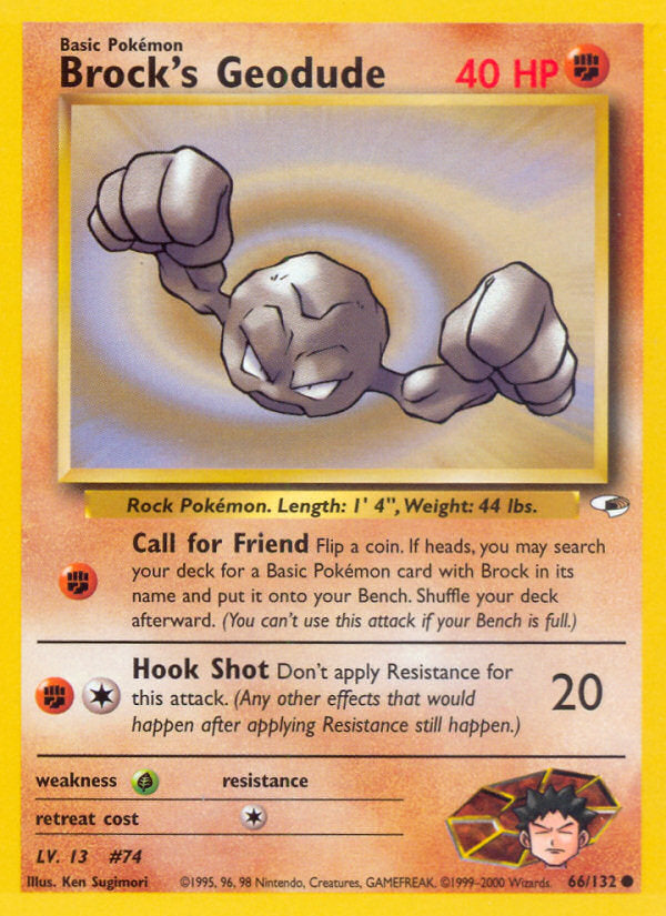 Gym Heroes Brock's Geodude #66/132 unlimited