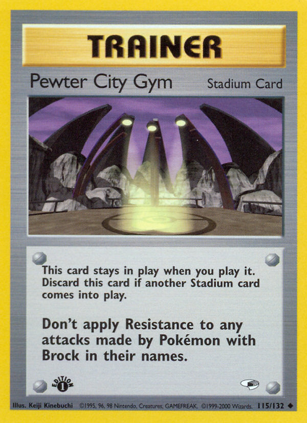 Gym Heroes Pewter City Gym #115/132 first edition