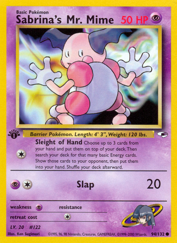 Gym Heroes Sabrina's Mr. Mime #94/132 first edition