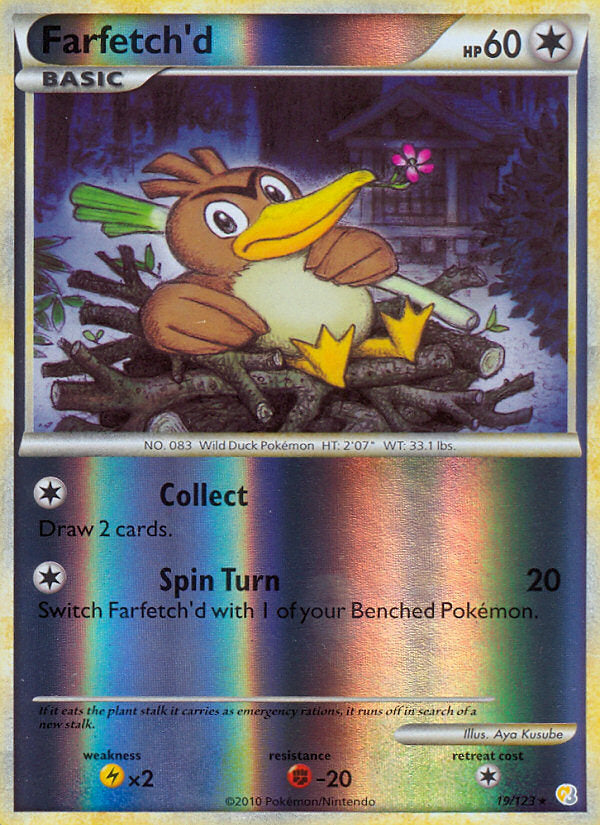 HeartGold SoulSilver Farfetch'd #19/123 reverse holo