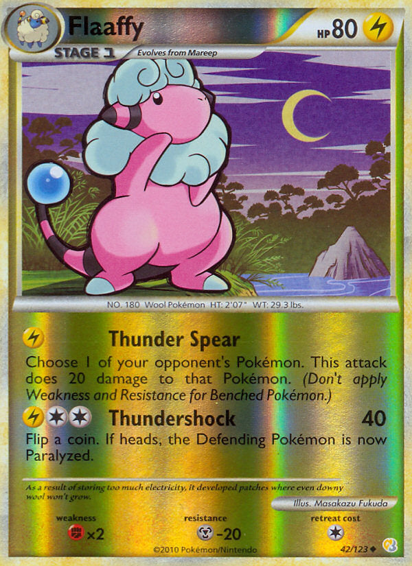 HeartGold SoulSilver Flaaffy #42/123 reverse holo