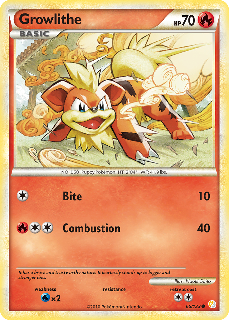 HeartGold SoulSilver Growlithe #65/123