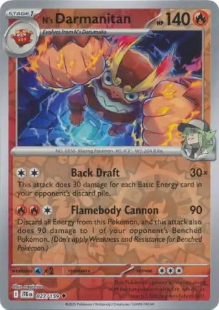 Journey Together N's Darmanitan #27/159 reverse holo