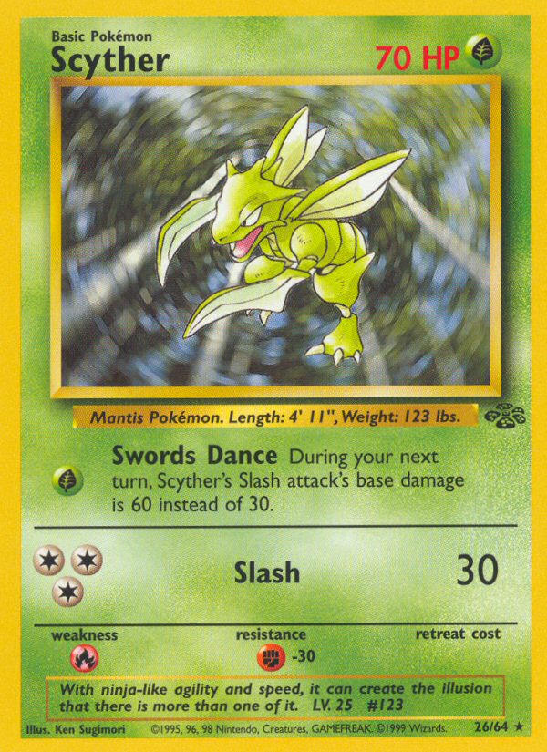 Jungle set Non Holo Scyther #26/64 unlimited