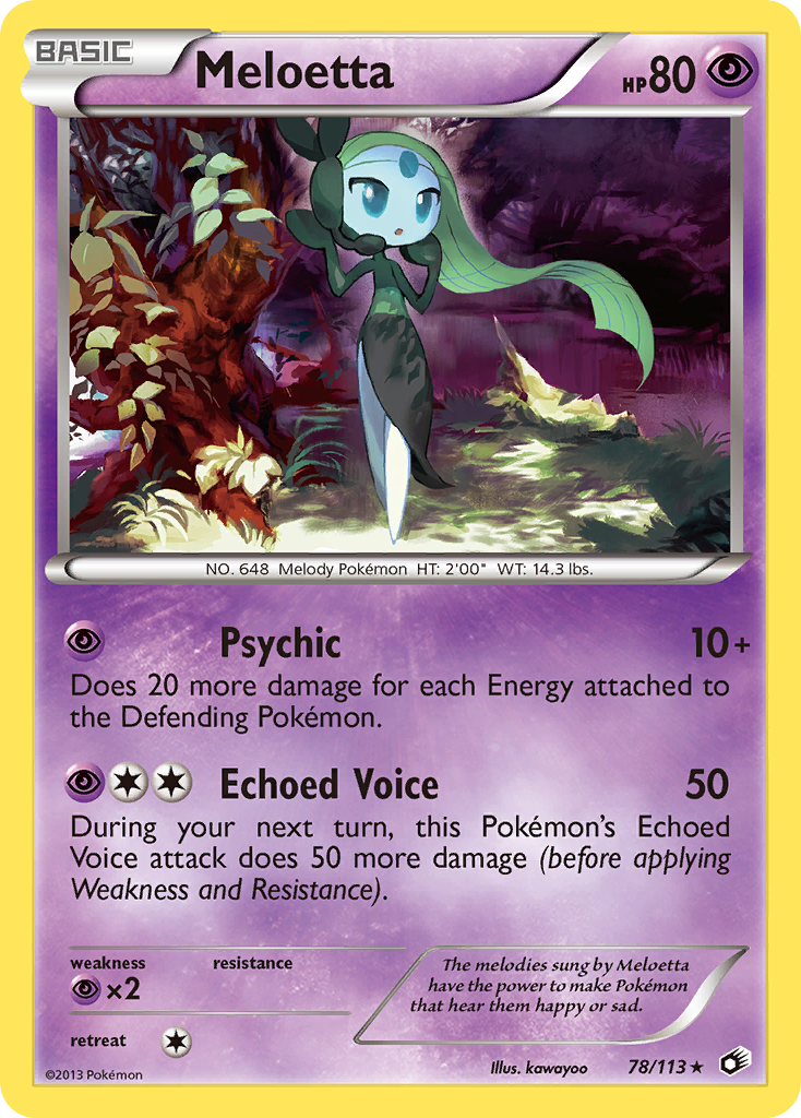 Legendary Treasures Holo Meloetta #78/113